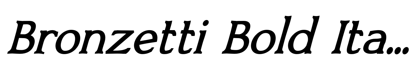 Bronzetti Bold Italic